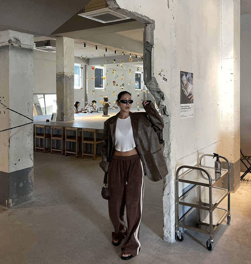 BADCALM東大門㊣代購女士新款熱賣25秋冬真品時尚人氣夾克復古BADCALM夾克