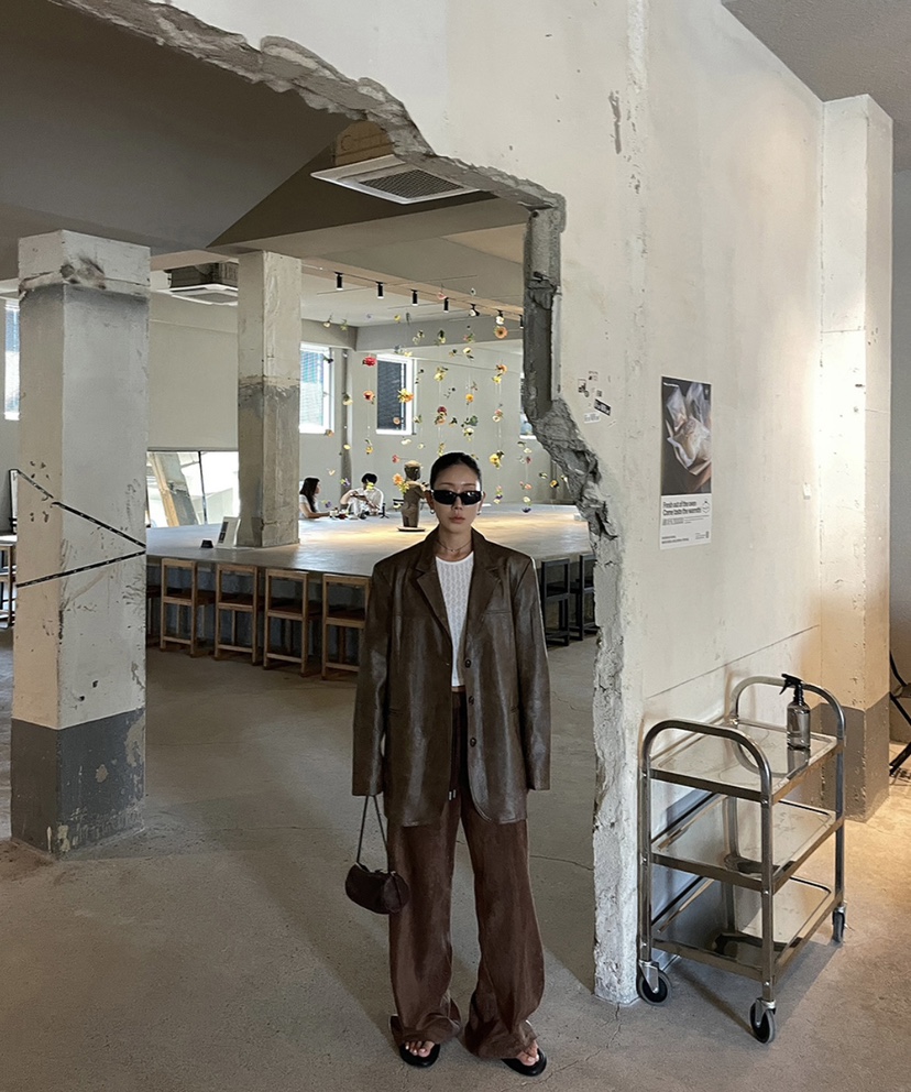 BADCALM東大門㊣代購女士新款熱賣25秋冬真品時尚人氣夾克復古BADCALM夾克