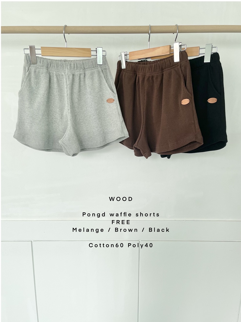 WOOD韓國代購㊣女士新款熱賣職業休閑真品時尚推薦25秋冬短褲WOOD短褲圖色3左三色