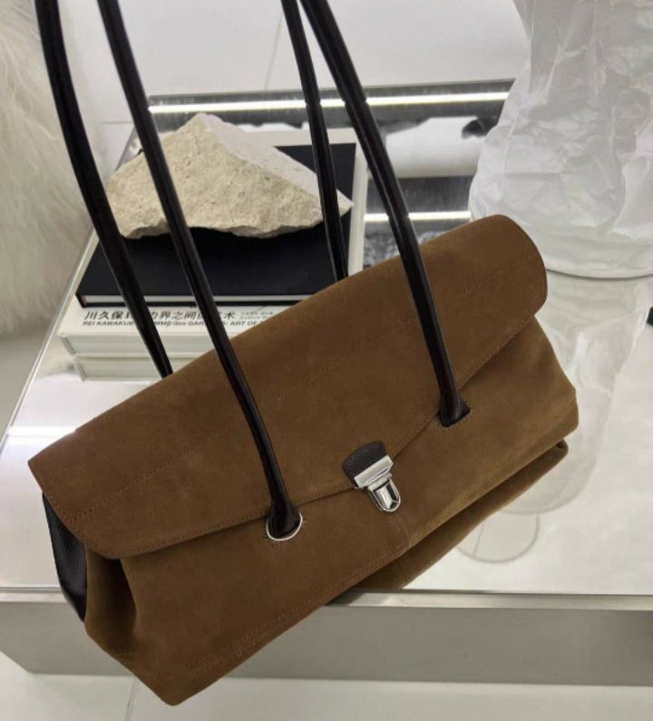 TROUVAILLE東大門㊣直郵女裝新品25秋冬單肩斜跨包絨面革牛皮TROUVAILLE單肩/斜跨包