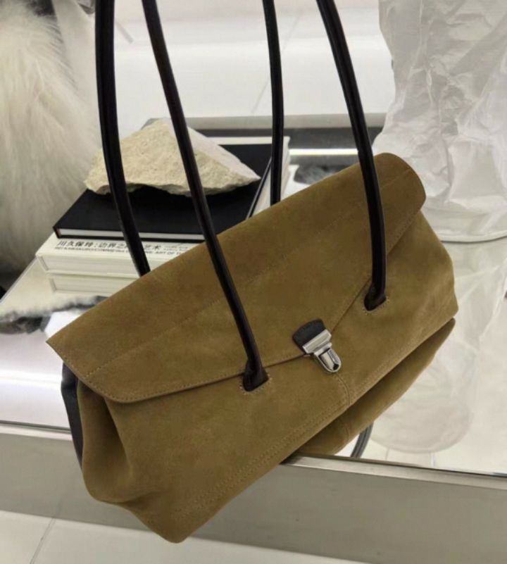 TROUVAILLE東大門㊣直郵女裝新品25秋冬單肩斜跨包絨面革牛皮TROUVAILLE單肩/斜跨包