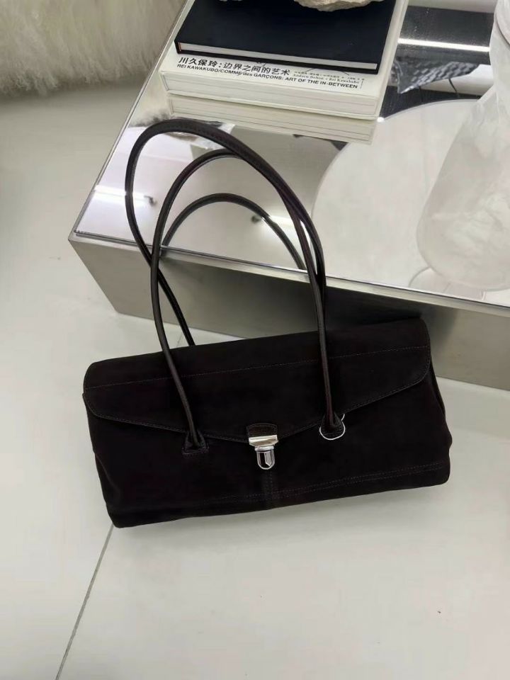 TROUVAILLE東大門㊣直郵女裝新品25秋冬單肩斜跨包絨面革牛皮TROUVAILLE單肩/斜跨包