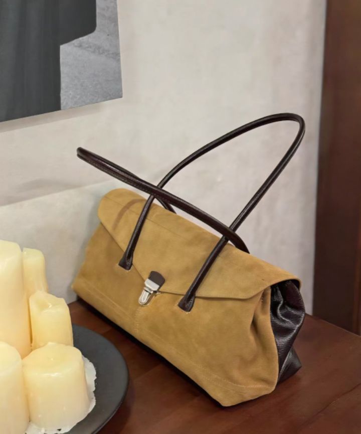 TROUVAILLE東大門㊣直郵女裝新品25秋冬單肩斜跨包絨面革牛皮TROUVAILLE單肩/斜跨包