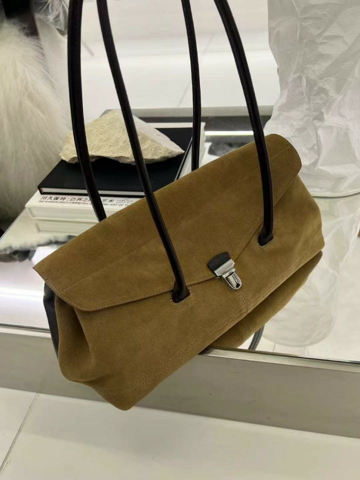 TROUVAILLE東大門㊣直郵女裝新品25秋冬單肩斜跨包絨面革牛皮TROUVAILLE單肩/斜跨包
