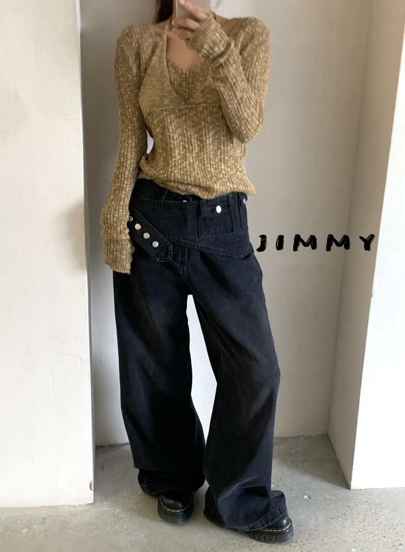 JIMMY韓國直郵㊣女裝新款人氣時尚休閑25秋冬真品職業針織衫JIMMY/REMAKE針織衫