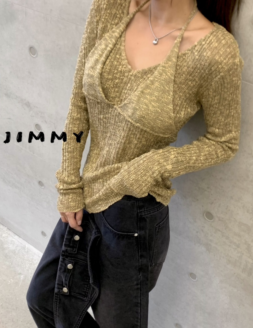 JIMMY韓國直郵㊣女裝新款人氣時尚休閑25秋冬真品職業針織衫JIMMY/REMAKE針織衫
