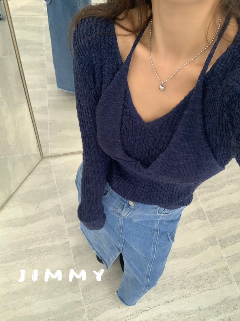 JIMMY韓國直郵㊣女裝新款人氣時尚休閑25秋冬真品職業針織衫JIMMY/REMAKE針織衫