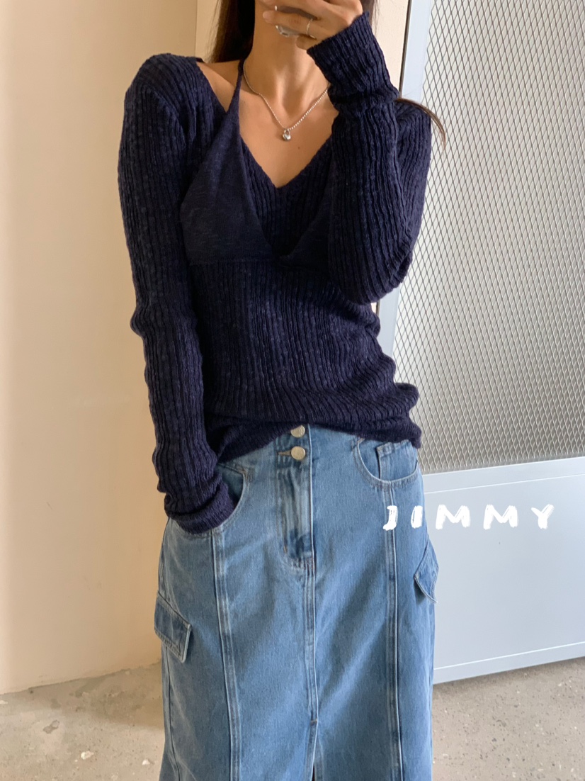 JIMMY韓國直郵㊣女裝新款人氣時尚休閑25秋冬真品職業針織衫JIMMY/REMAKE針織衫