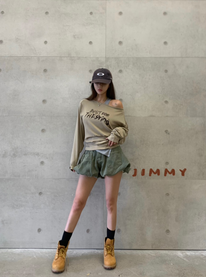 JIMMY韓國直郵㊣女士新品真品熱賣推薦時尚休閑人氣長袖T恤JIMMY/REMAKE長袖T恤