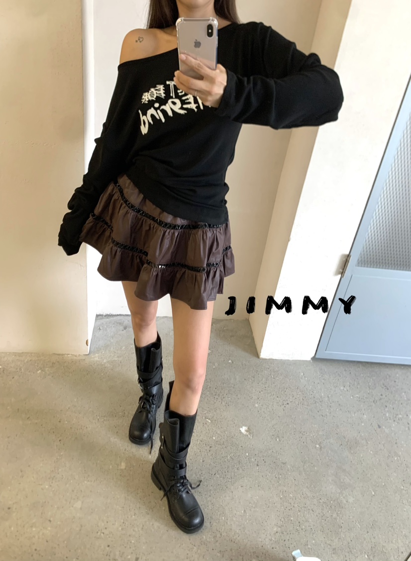 JIMMY韓國直郵㊣女士新品真品熱賣推薦時尚休閑人氣長袖T恤JIMMY/REMAKE長袖T恤