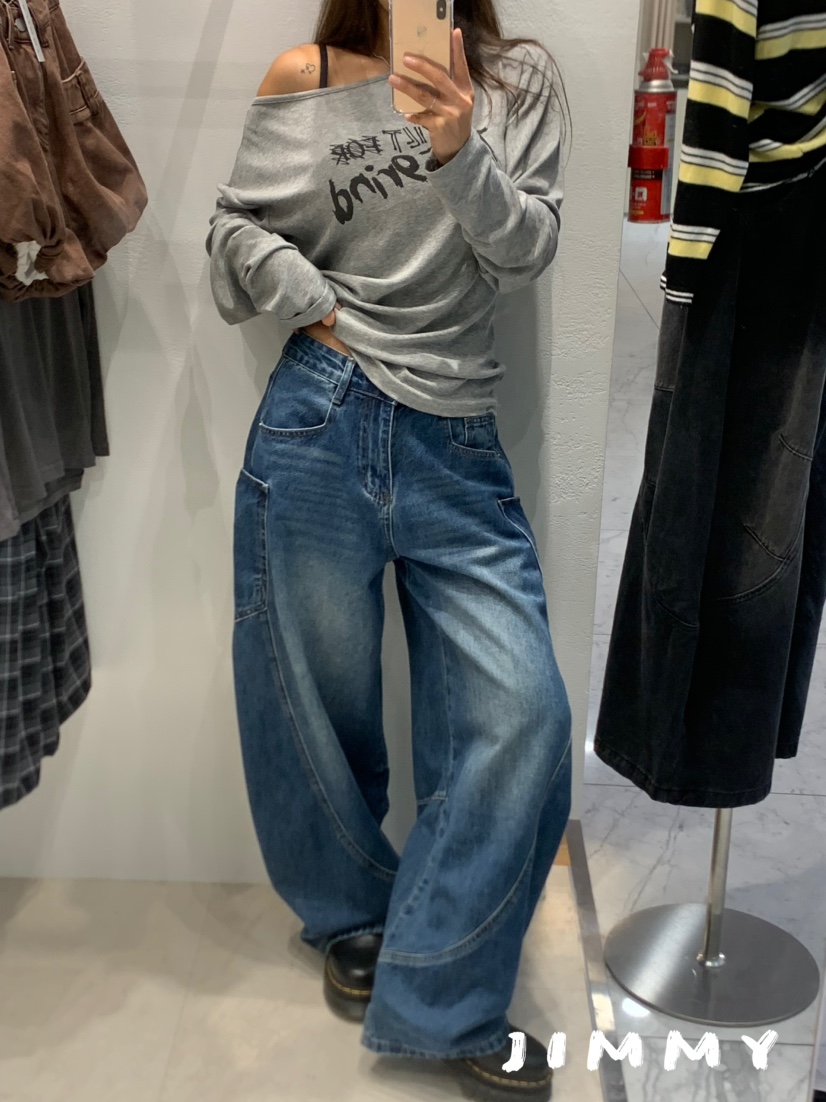 JIMMY韓國直郵㊣女士新品真品熱賣推薦時尚休閑人氣長袖T恤JIMMY/REMAKE長袖T恤