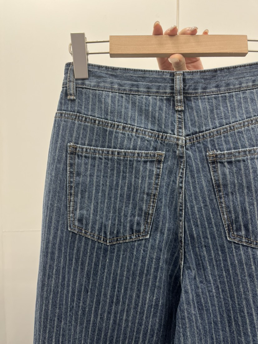 LEMATIN韓國代購㊣女裝新品休閑職業熱賣25秋冬推薦牛仔褲條紋LEMATIN牛仔褲