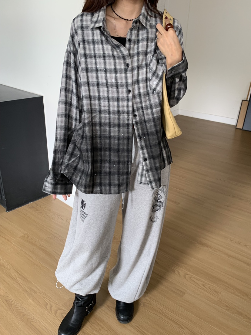 SUGAR CASE東大門㊣實拍女裝新品休閑25秋冬人氣襯衫蕾絲衫SUGAR CASE襯衫/蕾絲衫