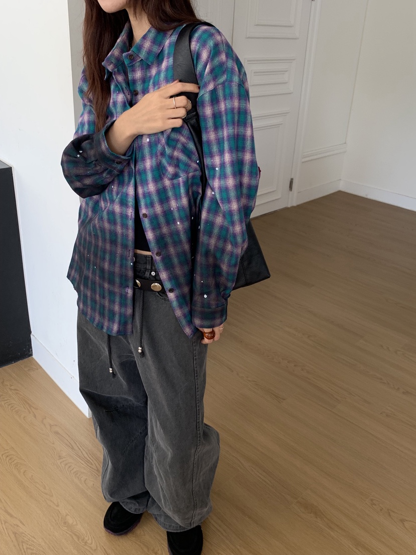 SUGAR CASE東大門㊣實拍女裝新品休閑25秋冬人氣襯衫蕾絲衫SUGAR CASE襯衫/蕾絲衫