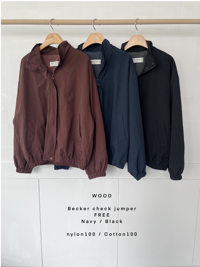 WOOD東大門㊣實拍女裝新款真品職業時尚休閑熱賣推薦夾克格紋WOOD夾克圖色3左三色