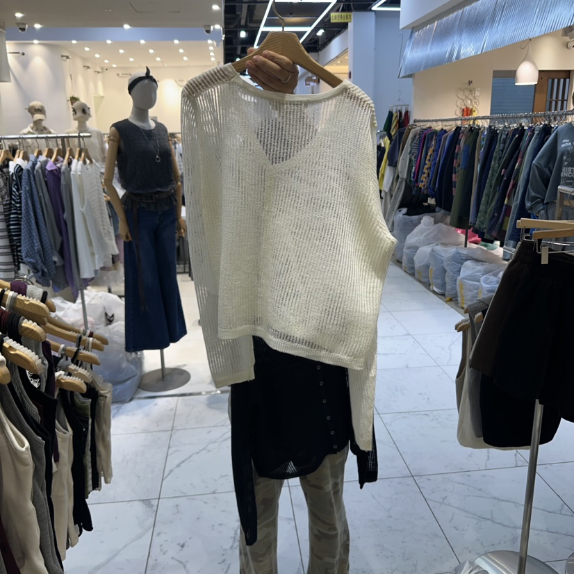 HIPTIQUE東大門㊣實拍女士新品熱賣人氣真品針織衫透視開衫HIPTIQUE針織衫