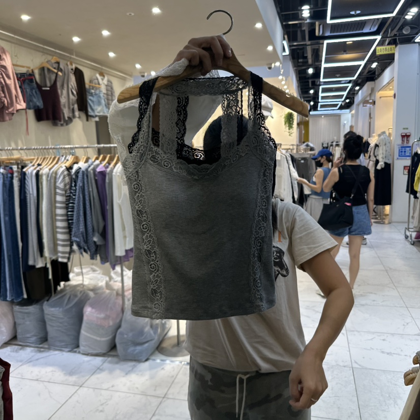 HIPTIQUE韓國直郵㊣女士新品休閑時尚職業真品吊帶背心蕾絲HIPTIQUE吊帶/背心圖色2