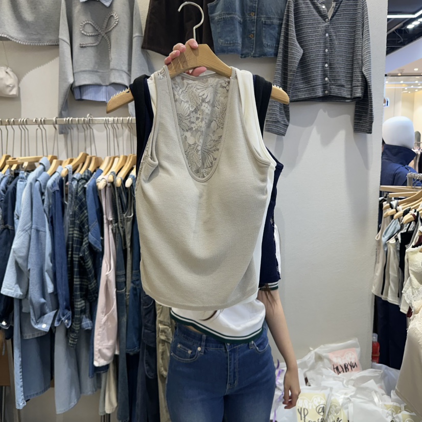 HIPTIQUE韓國代購㊣女士新品職業時尚25秋冬推薦吊帶背心透明HIPTIQUE吊帶/背心