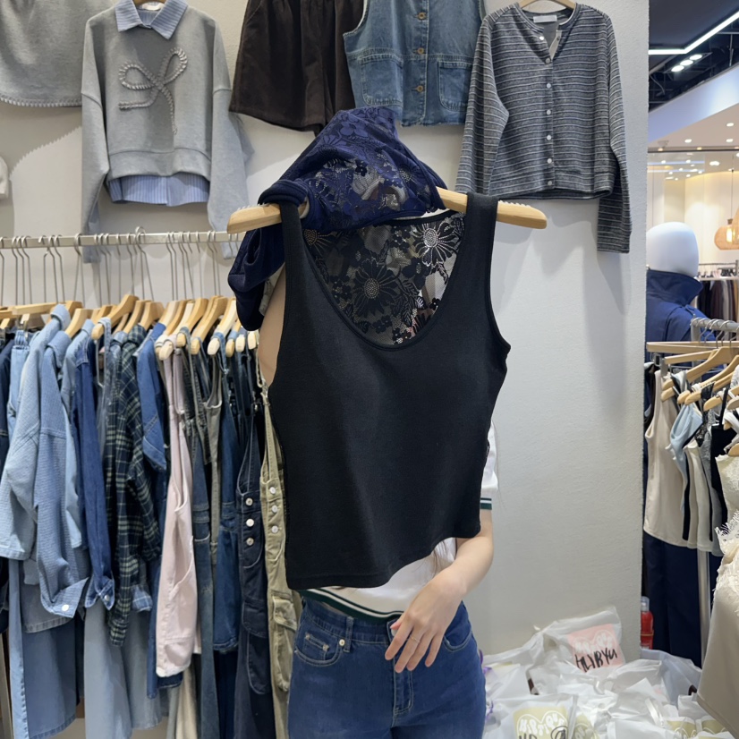 HIPTIQUE韓國代購㊣女士新品職業時尚25秋冬推薦吊帶背心透明HIPTIQUE吊帶/背心圖色4