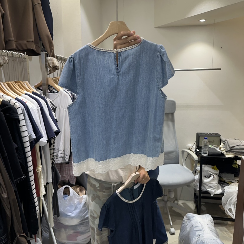HIPTIQUE東大門㊣實拍女士新款真品25秋冬職業襯衫蕾絲衫刺繡HIPTIQUE襯衫/蕾絲衫