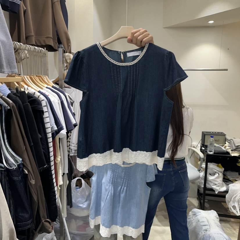 HIPTIQUE東大門㊣實拍女士新款真品25秋冬職業襯衫蕾絲衫刺繡HIPTIQUE襯衫/蕾絲衫圖色2