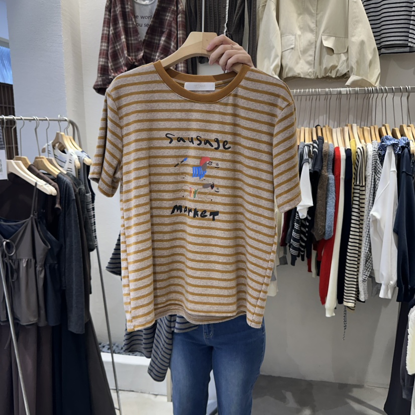 HIPTIQUE韓國直郵㊣女裝新品人氣推薦休閑時尚25秋冬真品T恤HIPTIQUET恤圖色1