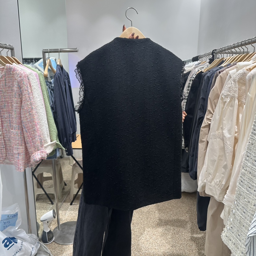 A韓國代購㊣女裝新款熱賣25秋冬時尚休閑人氣推薦真品職業馬甲A STORE馬甲