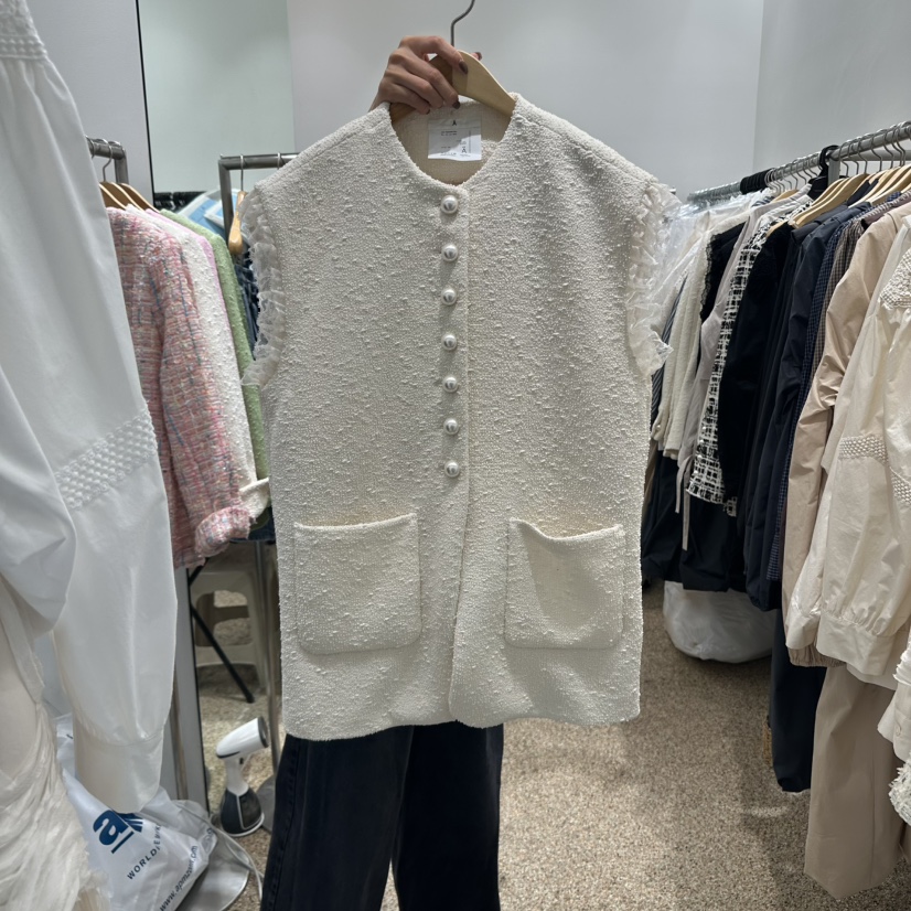 A韓國代購㊣女裝新款熱賣25秋冬時尚休閑人氣推薦真品職業馬甲A STORE馬甲