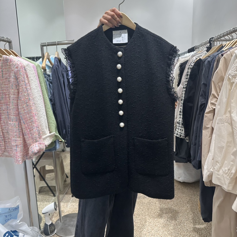 A韓國代購㊣女裝新款熱賣25秋冬時尚休閑人氣推薦真品職業馬甲A STORE馬甲圖色2