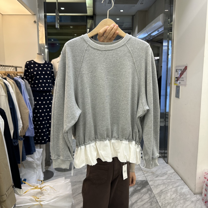 AFTERGLOW韓國直郵㊣女裝新品推薦熱賣人氣時尚真品衛衣假兩件AFTERGLOW衛衣圖色2