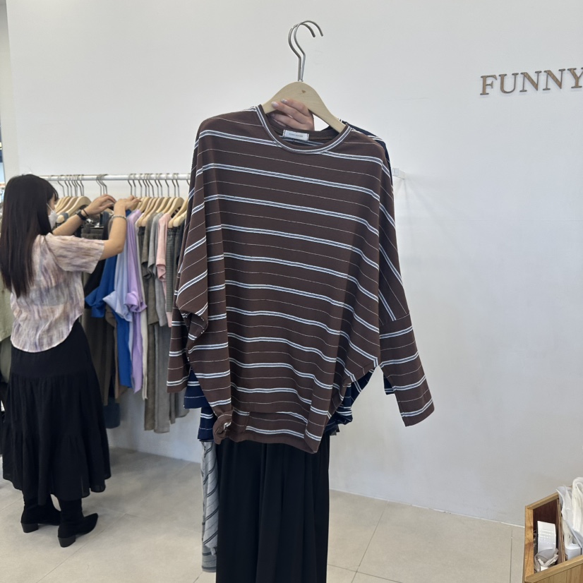 FUNNY POWDER韓國代購㊣女士新品職業熱賣人氣休閑長袖T恤THE FUNNY長袖T恤圖色3
