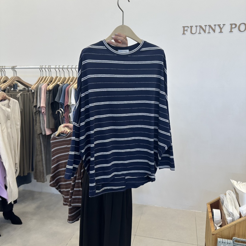 FUNNY POWDER韓國代購㊣女士新品職業熱賣人氣休閑長袖T恤THE FUNNY長袖T恤圖色4