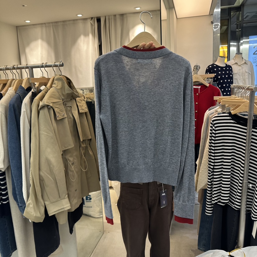 AFTERGLOW韓國代購㊣女士新品人氣熱賣職業針織衫假兩件開衫AFTERGLOW針織衫
