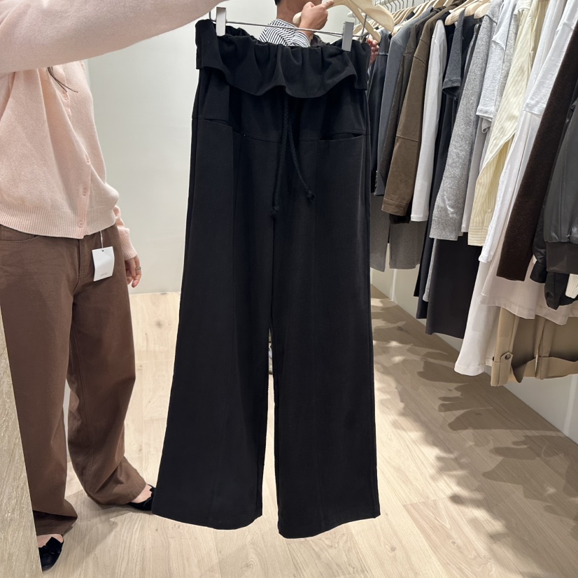 LIFFEY東大門㊣直郵女裝新品時尚25秋冬真品職業休閑褲荷葉邊LIFFEY休閑褲圖色3