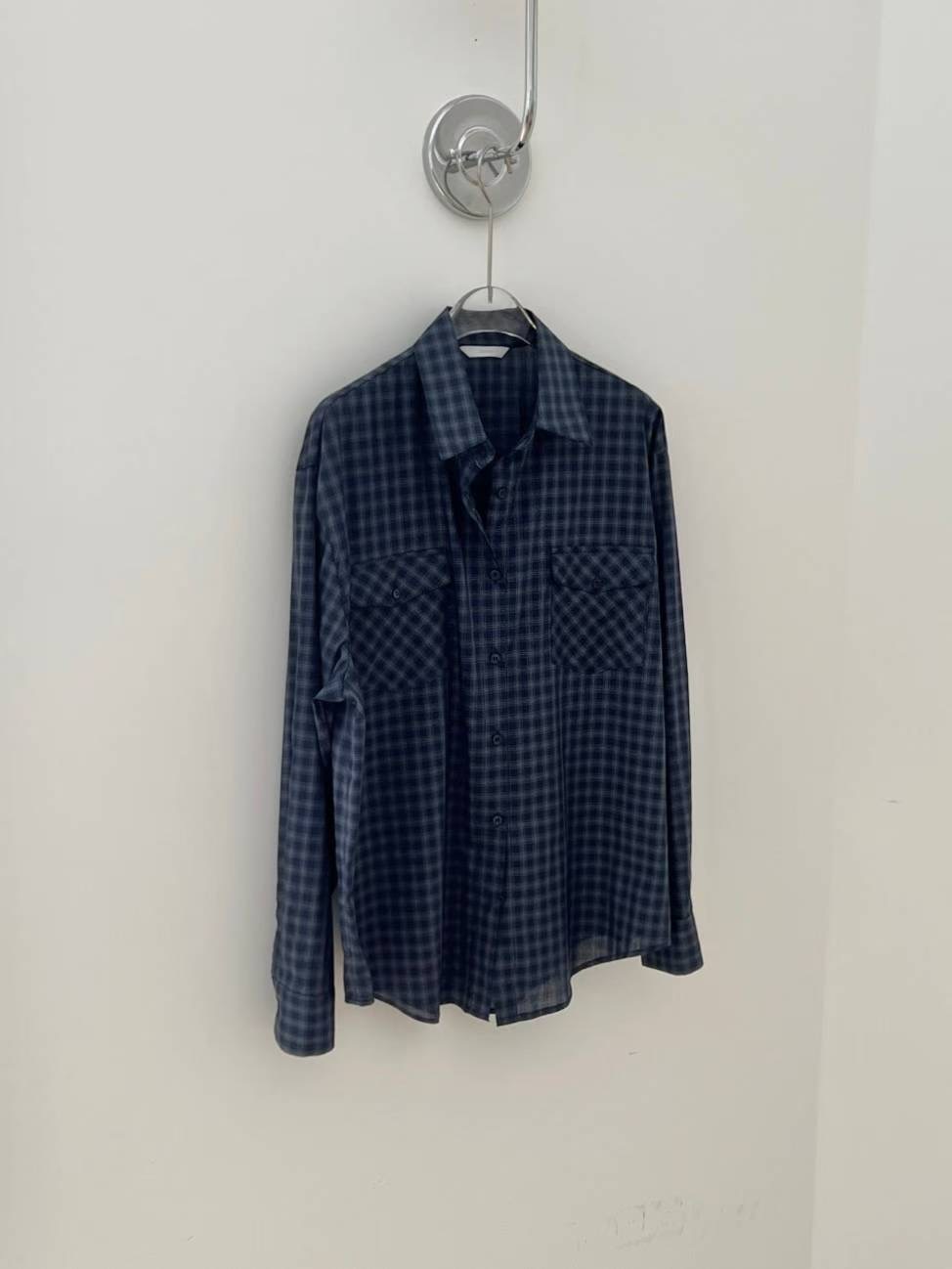 ONE AND韓國直郵㊣女士新款推薦25秋冬襯衫蕾絲衫雙口袋格紋ONE AND襯衫/蕾絲衫圖色2