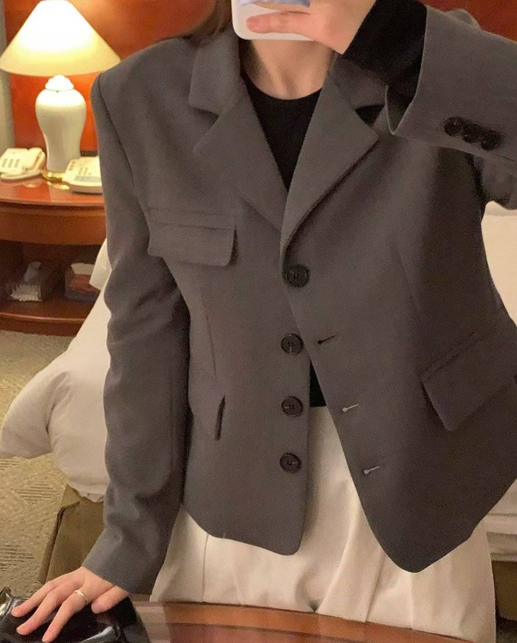 JGREY韓國代購㊣女裝新款推薦時尚休閑人氣25秋冬職業西裝西服JGREY西裝/西服