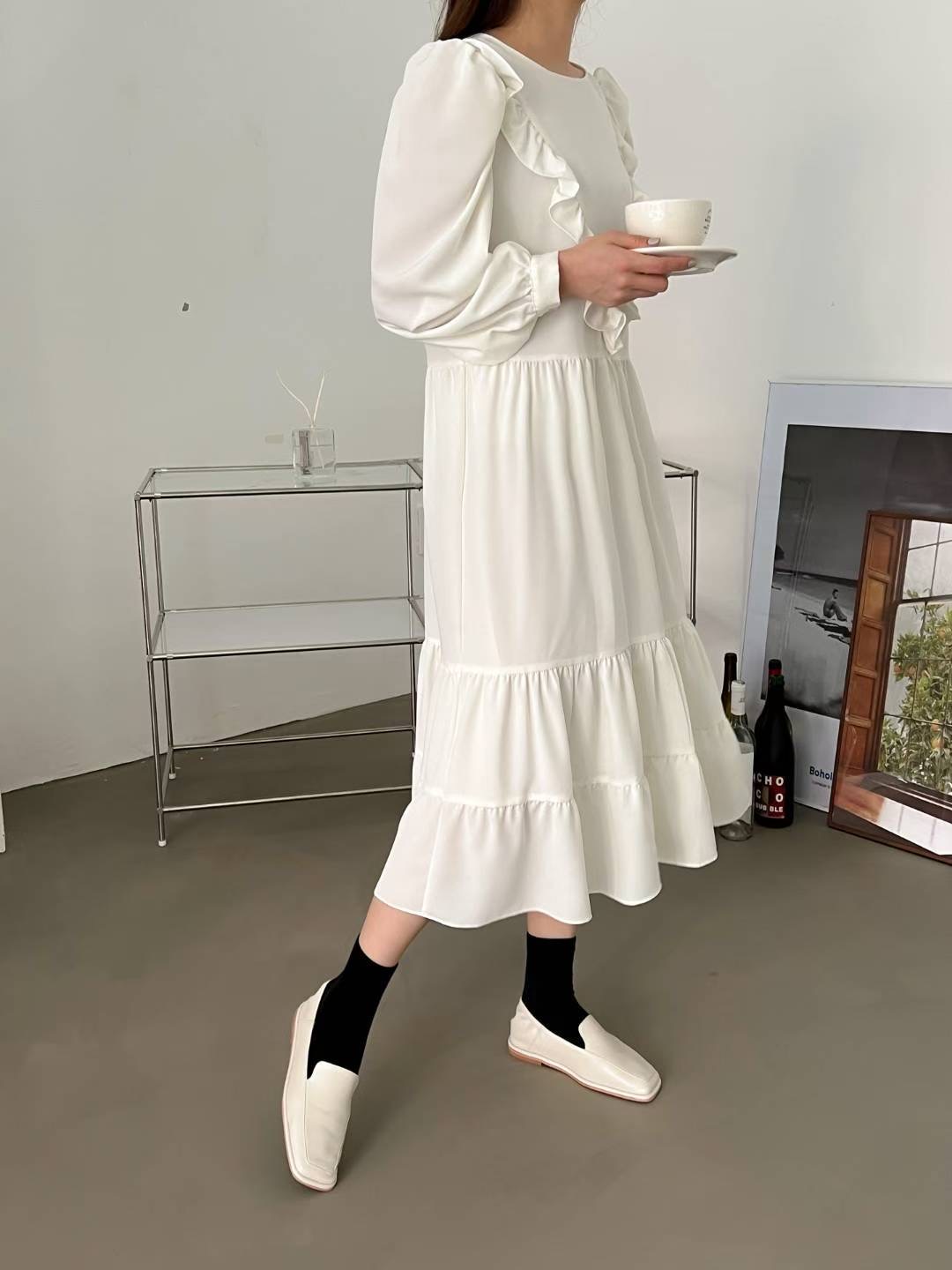 JGREY韓國代購㊣女士新款真品25秋冬熱賣休閑職業人氣連衣裙JGREY連衣裙圖色2