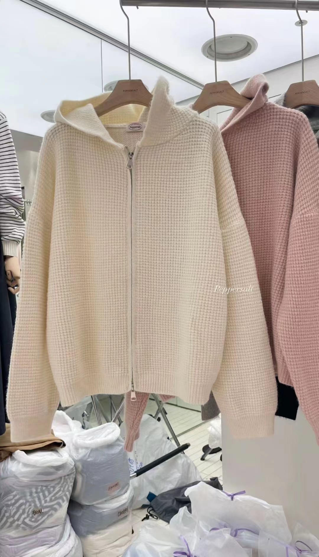PEPPER 페페東大門㊣直郵女士新品休閑真品衛衣連帽衫拉鏈PEPPER-OT衛衣
