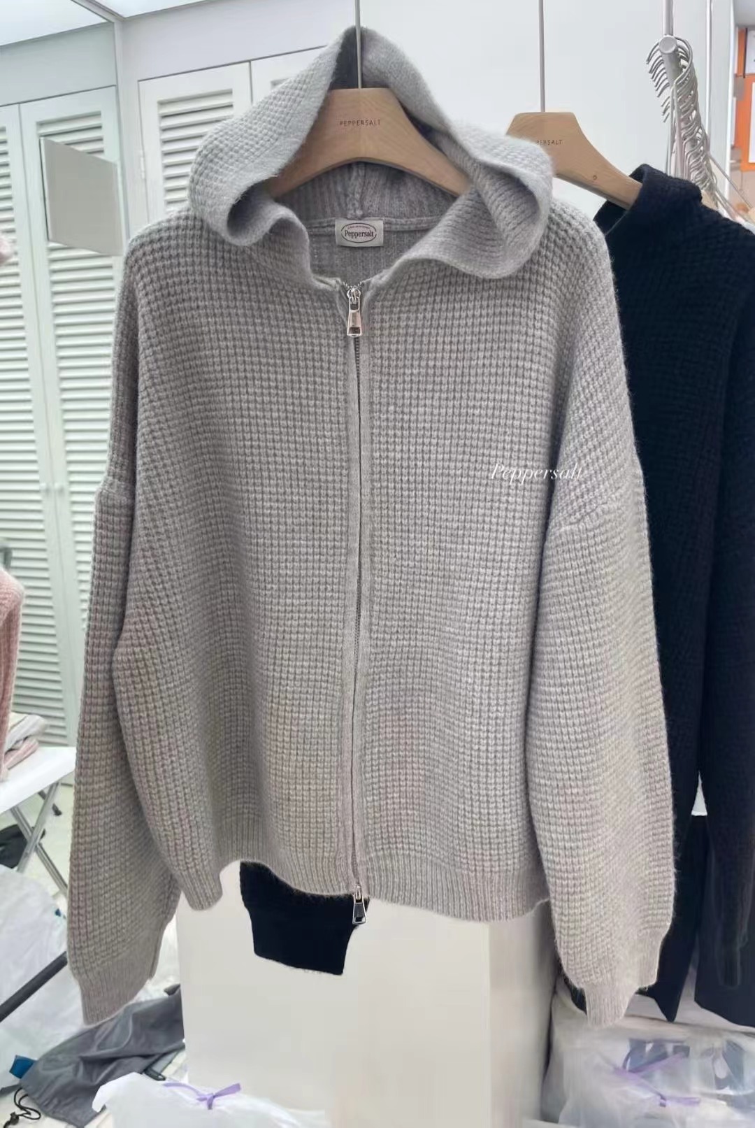 PEPPER 페페東大門㊣直郵女士新品休閑真品衛衣連帽衫拉鏈PEPPER-OT衛衣圖色3
