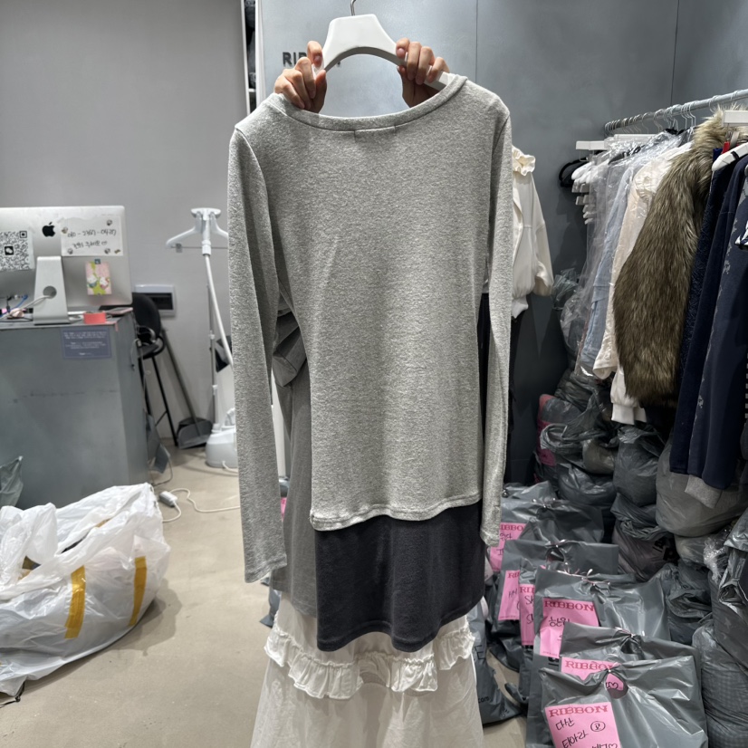 RIBBON韓國代購㊣女裝新品25秋冬熱賣真品職業時尚人氣連衣裙RIBBON連衣裙
