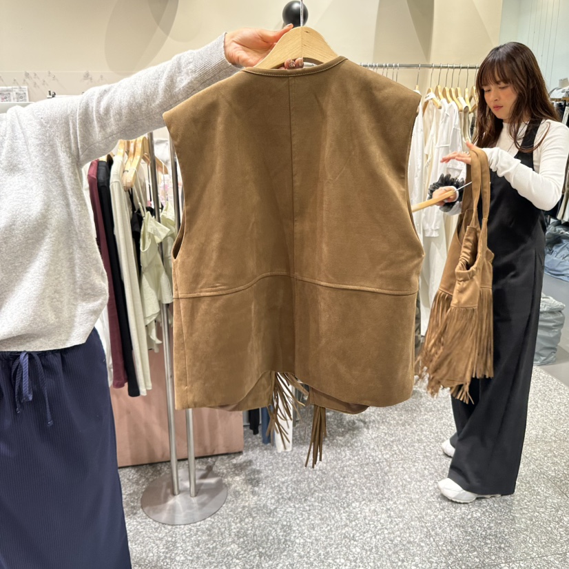 SOF韓國代購㊣女裝新品職業熱賣時尚推薦真品休閑25秋冬馬甲流蘇SOF馬甲