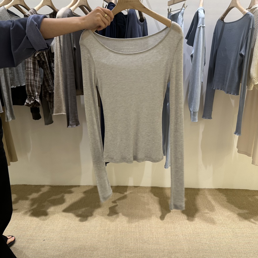 VEGETABLE東大門㊣實拍女裝新品職業時尚休閑25秋冬長袖T恤VEGETABLE長袖T恤圖色3