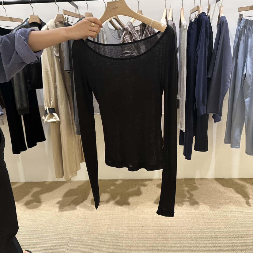 VEGETABLE東大門㊣實拍女裝新品職業時尚休閑25秋冬長袖T恤VEGETABLE長袖T恤圖色4