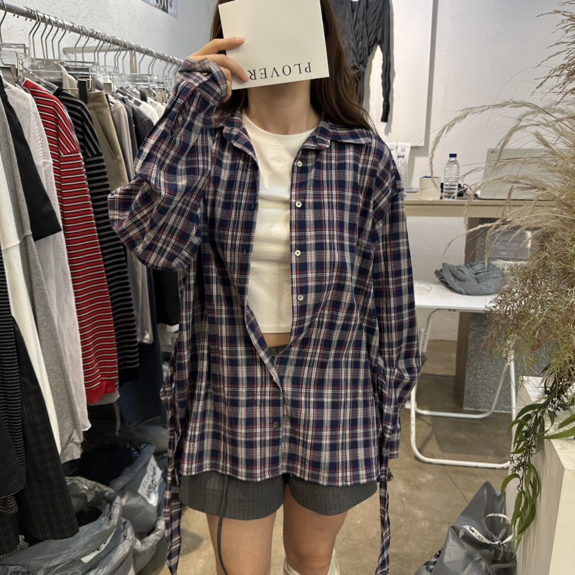PLOVER東大門㊣直郵女裝新款真品25秋冬職業熱賣襯衫蕾絲衫PLO_VER襯衫/蕾絲衫