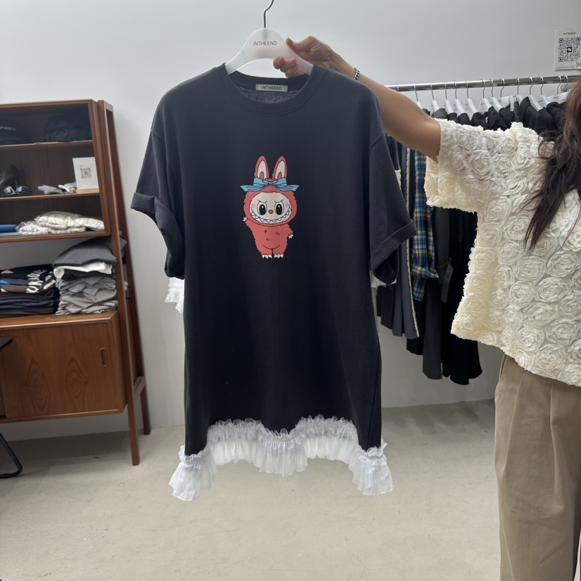 INTHEEND東大門㊣直郵女士新款真品25秋冬時尚人氣職業休閑T恤INTHEENDT恤圖色3