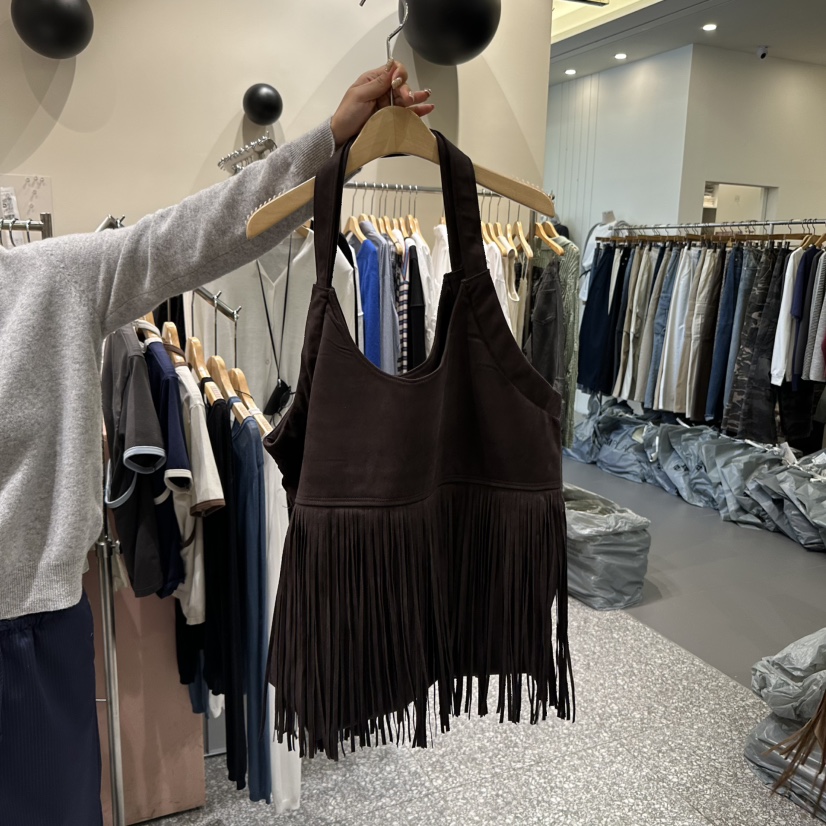 SOF韓國代購㊣女士新品時尚推薦真品25秋冬職業單肩斜跨包流蘇SOF單肩/斜跨包圖色1