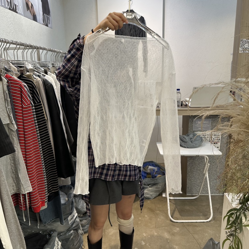 PLOVER東大門㊣代購女裝新品人氣25秋冬推薦時尚襯衫蕾絲衫PLO_VER襯衫/蕾絲衫