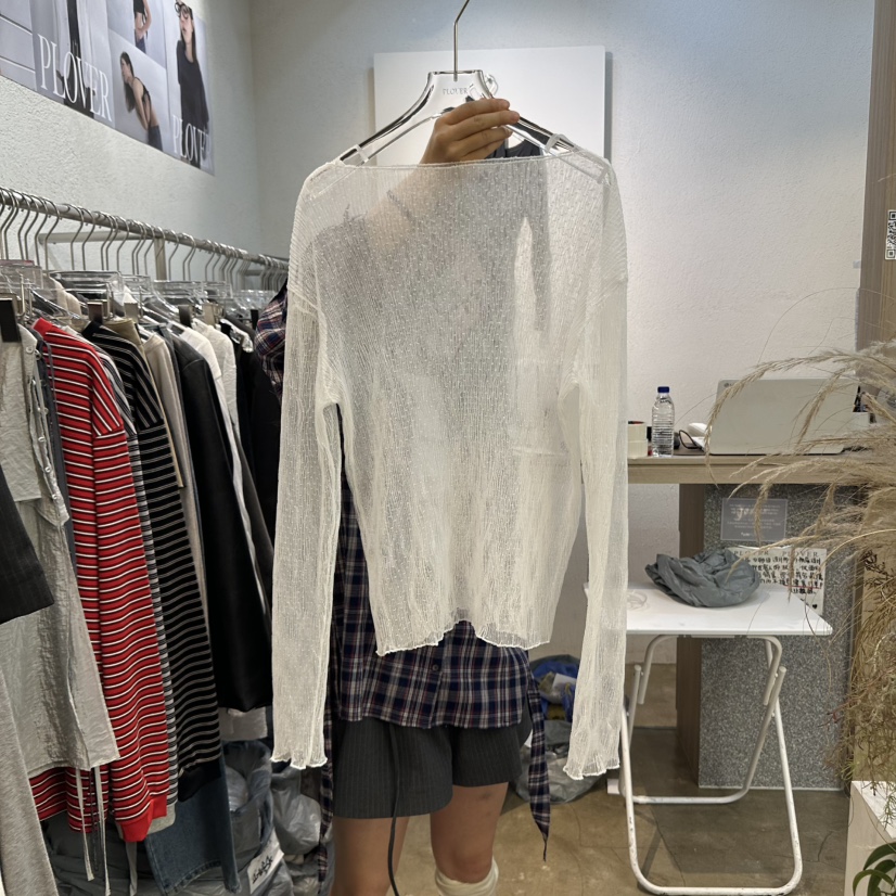 PLOVER東大門㊣代購女裝新品人氣25秋冬推薦時尚襯衫蕾絲衫PLO_VER襯衫/蕾絲衫圖色1