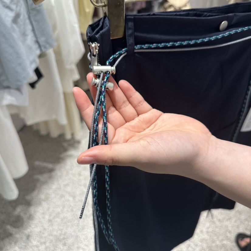ATPZ韓國代購㊣女士新品推薦25秋冬半身裙中短裙含腰帶尼龍ATTENTION PLEAES半身裙/中短裙
