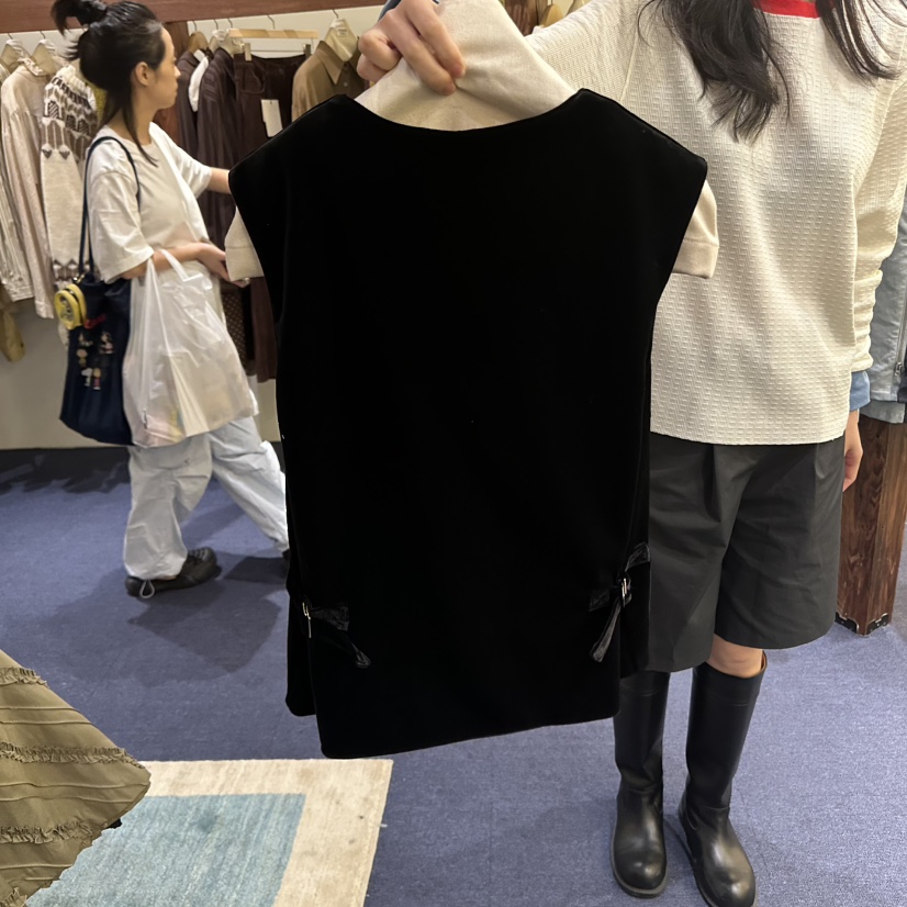FURE韓國代購㊣女裝新款推薦時尚熱賣休閑真品職業馬甲天鵝絨FURE馬甲